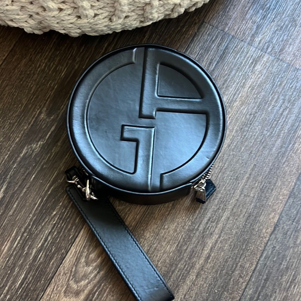 Armani Round leather Clutch